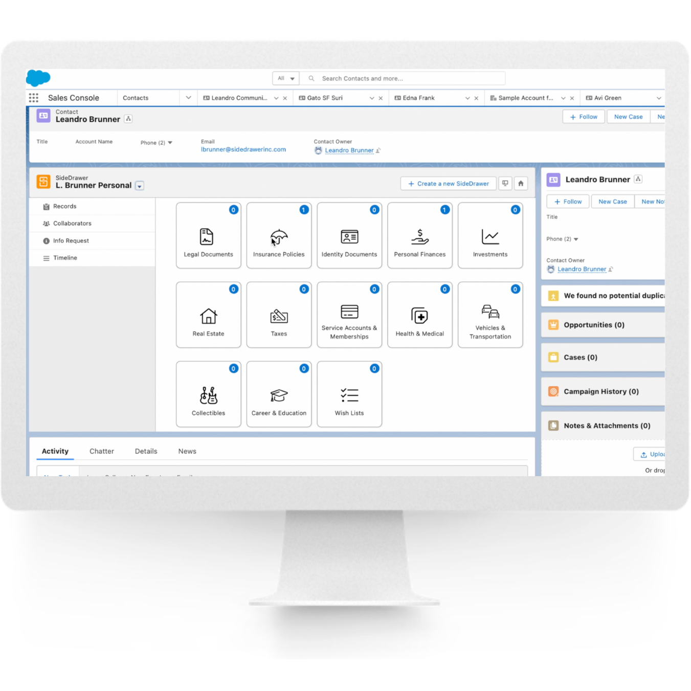 Salesforce SideDrawer salesforce-sidedrawer